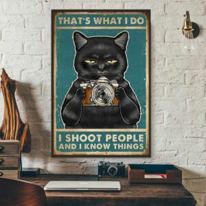 Black cat thats what I do I shoot people and I know things poster 3