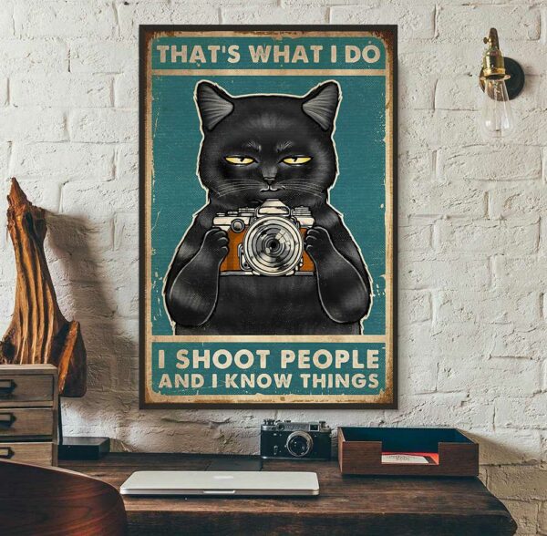 Black cat that’s what I do I shoot people and I know things poster