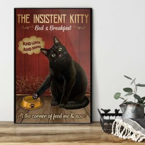 Black cat the insistent kitty bed & breakfast poster