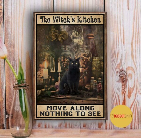 Black cat the witch’s kitchen move along nothing to see poster