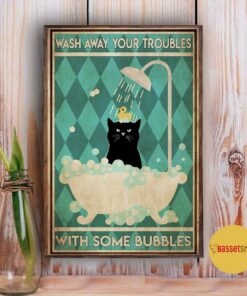 Black cat wash away your trouble with some bubbles poster 2 Black cat wash away your trouble with some bubbles poster 3