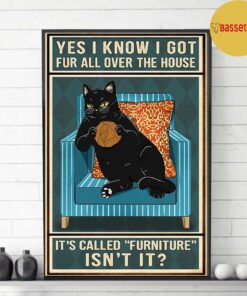 Black cat yes I know I got fur all over the house poster 1 Black cat yes I know I got fur all over the house poster 2