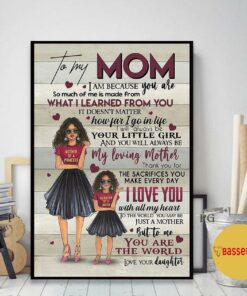 Black daughter to my mom mother's day gift poster canvas 1 Black daughter to my mom mothers day gift poster canvas 2