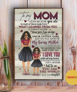 Black daughter to my mom mother's day gift poster canvas 4 Black daughter to my mom mothers day gift poster canvas 5