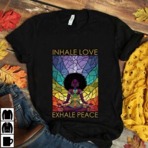 Black girl hippie inhale love exhale peace poster 3