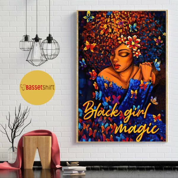 Black girl magic poster canvas