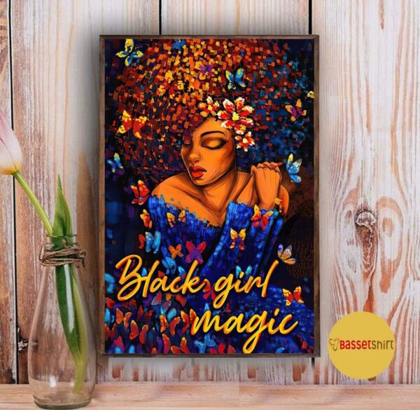 Black girl magic poster canvas