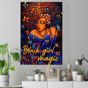 Black girl magic poster canvas 4