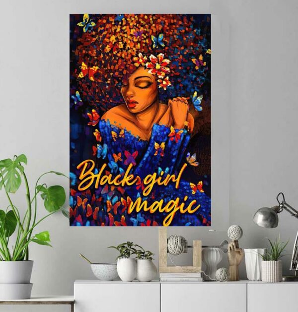 Black girl magic poster canvas