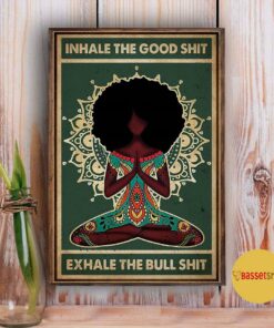 Black girl yoga inhale exhale poster 2 Black girl yoga inhale exhale poster 3