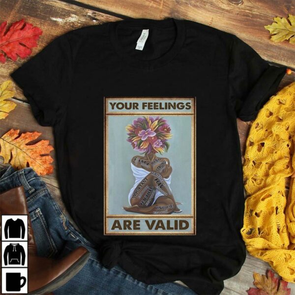 Black girl your feelings are valid poster canvas