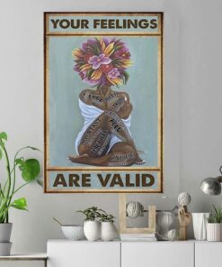 Black girl your feelings are valid poster canvas 4
