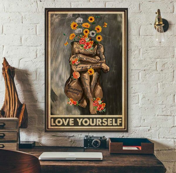 Black queen girl love yourself poster