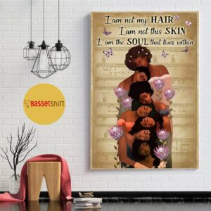 Black woman I am the soul that lives within print canvas