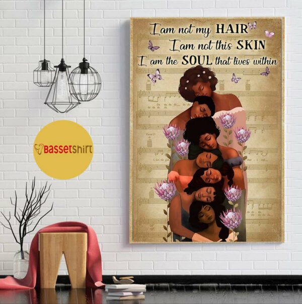 Black woman I am the soul that lives within print canvas