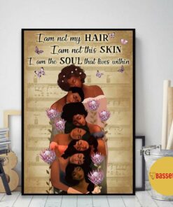 Black woman I am the soul that lives within print canvas 2