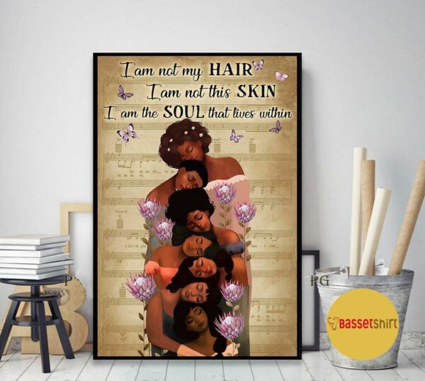 Black woman I am the soul that lives within print canvas