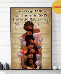 Black woman I am the soul that lives within print canvas 3