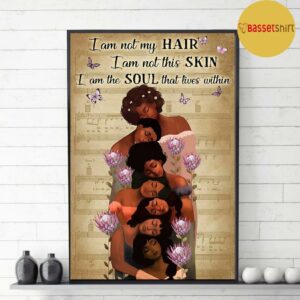 Black woman I am the soul that lives within print canvas 3