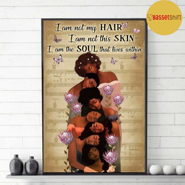 Black woman I am the soul that lives within print canvas