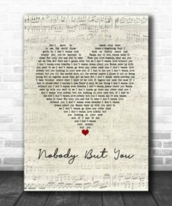 Blake Shelton Nobody But You Script Heart Song Lyric Wall Art Poster Canvas 1 Blake Shelton Nobody But You Script Heart Song Lyric Wall Art Poster Canvas 2