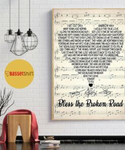 Bless the broken road lyrics heart shape poster 1