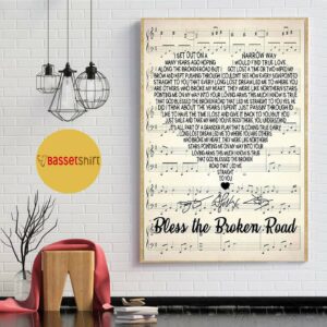 Bless the broken road lyrics heart shape poster 1