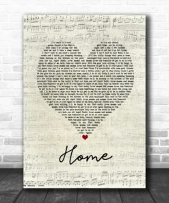 Blue October Home Script Heart Song Lyric Music Poster Canvas 1