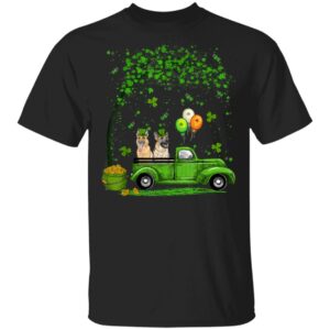 Blue Truck Pickup German Shepherd St Patricks Day Dog Lovers T-Shirt, Long Sleeve, Tank Top