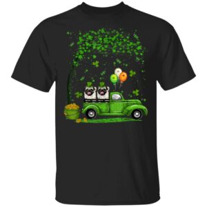 Blue Truck Pickup Pug St Patricks Day Irish T-Shirt, Long Sleeve, Tank Top