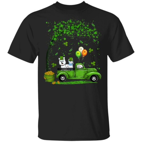 Blue Truck Pickup Westie St Patricks Day Dog Lovers T-Shirt, Long Sleeve, Tank Top