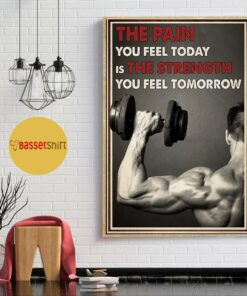 Bodybuilding pain today strength tomorrow poster 1