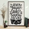 Book is a lovely place to be poster canvas