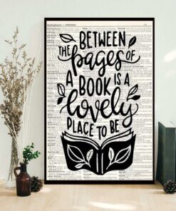 Book is a lovely place to be poster canvas 1
