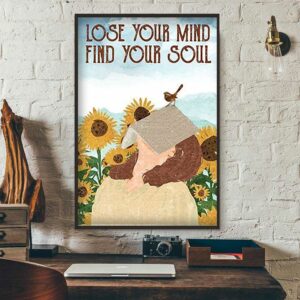 Book sunflower lose your mind find your soul poster 1