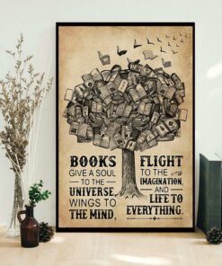 Books give a soul to the universe poster canvas 1