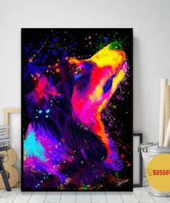 Border collie watercolor painting print canvas 1 Border collie watercolor painting print canvas 2