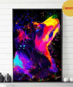 Border collie watercolor painting print canvas 2 Border collie watercolor painting print canvas 3