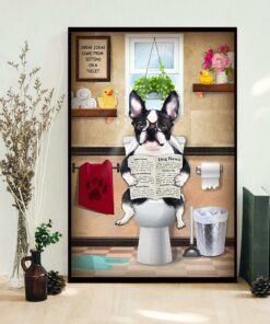 Boston Terriers Dog Toilet poster 1