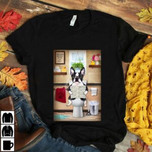 Boston Terriers Dog Toilet poster