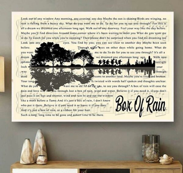 Box of rain lyrics guitar shaped canvas