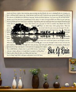 Box of rain lyrics guitar shaped canvas 3 Box of rain lyrics guitar shaped canvas 4