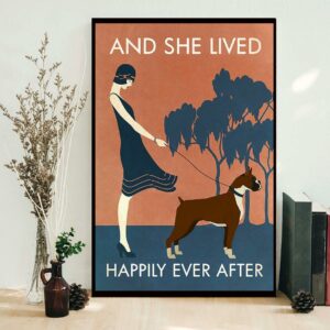 Boxer dog and she lived happily ever after poster 1