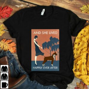 Boxer dog and she lived happily ever after poster