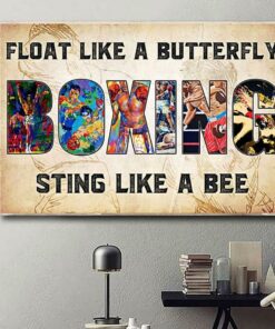 Boxing float like a butterfly sting like a bee canvas 1