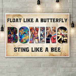 Boxing float like a butterfly sting like a bee canvas