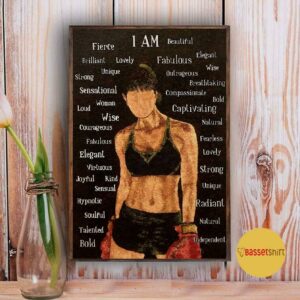 Boxing girl I am wise and loud poster canvas 3