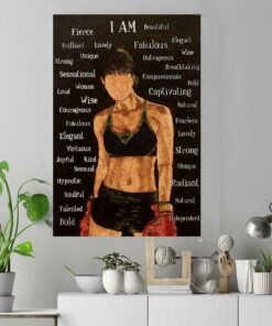 Boxing girl I am wise and loud poster canvas 3 Boxing girl I am wise and loud poster canvas 4