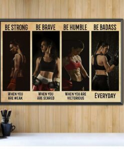 Boxing girl be strong when you are weak be brave when you are scared horizontal canvas 1 Boxing girl be strong when you are weak be brave when you are scared horizontal canvas 2