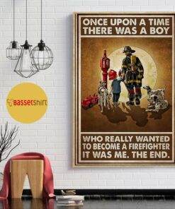 Boy wanted to become a firefighter poster 1